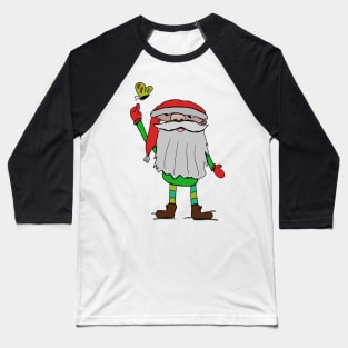 Cute gnome and butterfly Baseball T-Shirt